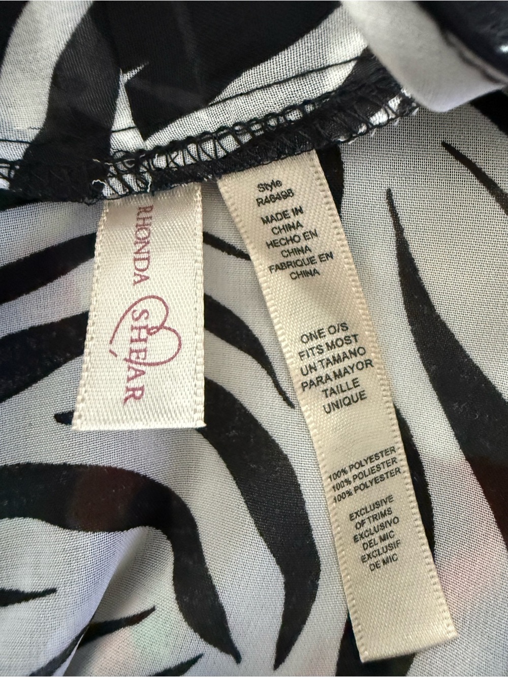 Shonda Shear Zebra Print Tassel Kimono Cover Up One Size Boho Resort Wear - Picture 12 of 13